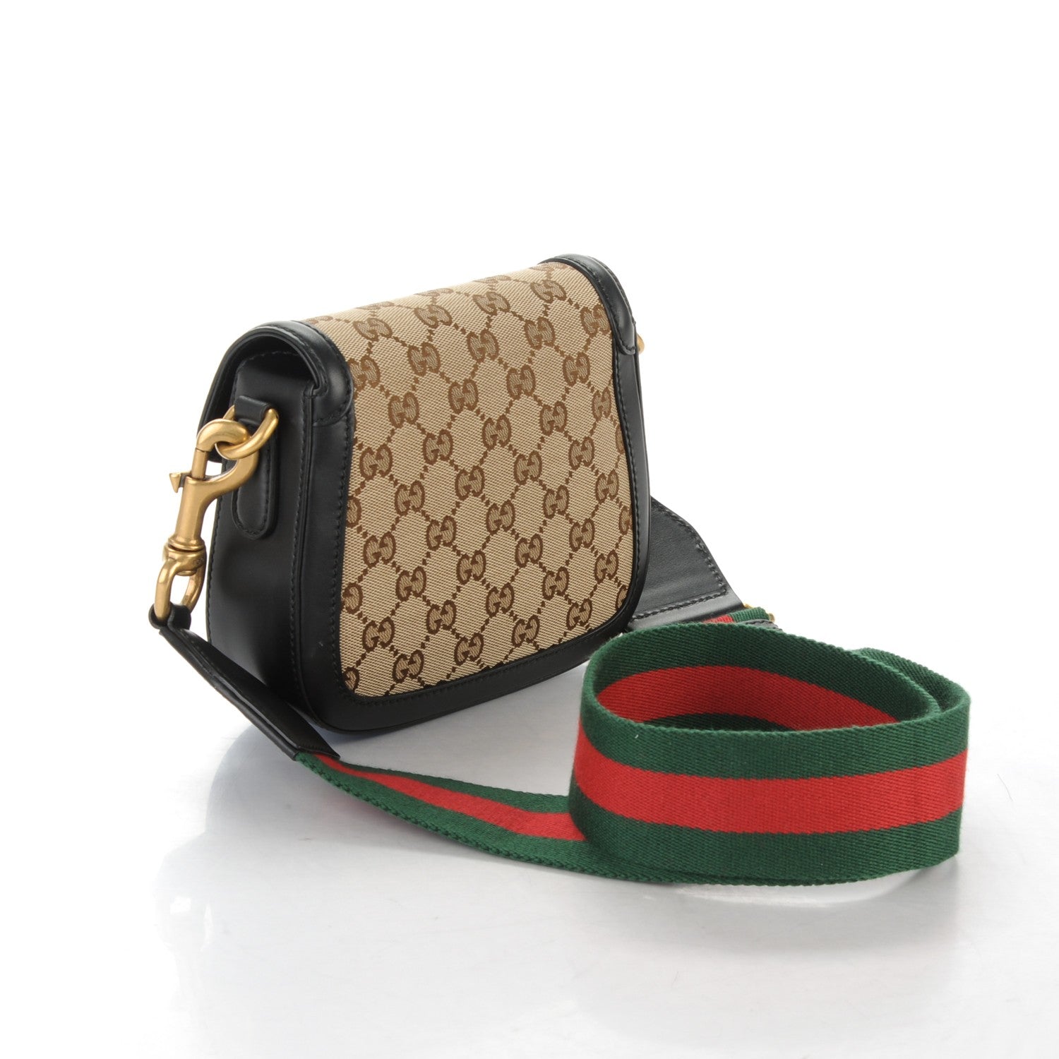 Gucci Monogram Small Lady Web Shoulder Bag Beige Black 3 of 7