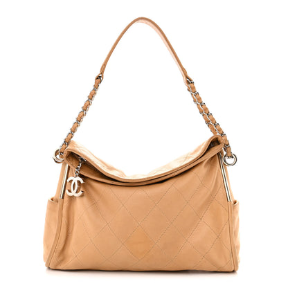 Chanel Lambskin Stitched Medium Ultimate Soft Tote Beige 1 of 13