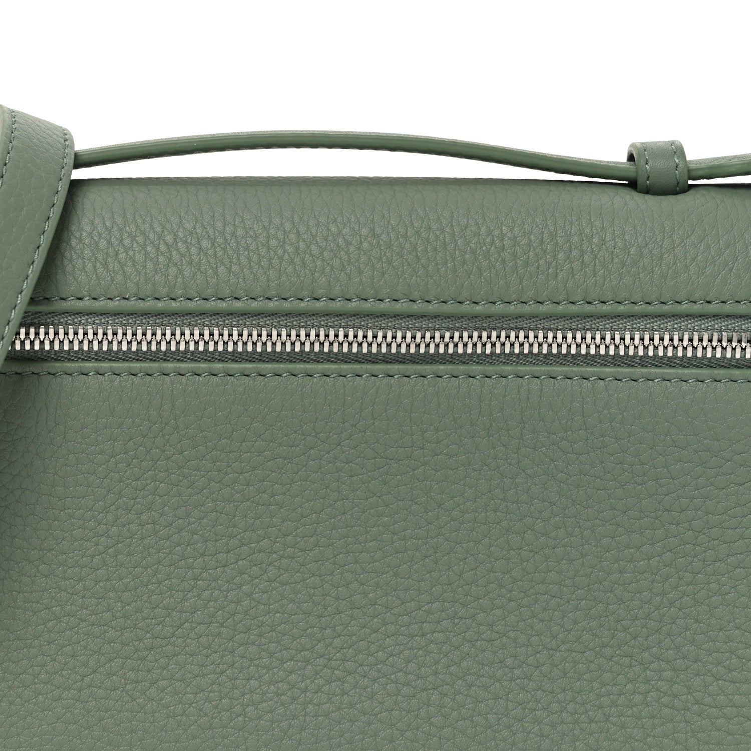 Loro Piana Grained Calfskin L19 Extra Pocket Pouch Sage Brush Leaves 7 of 10