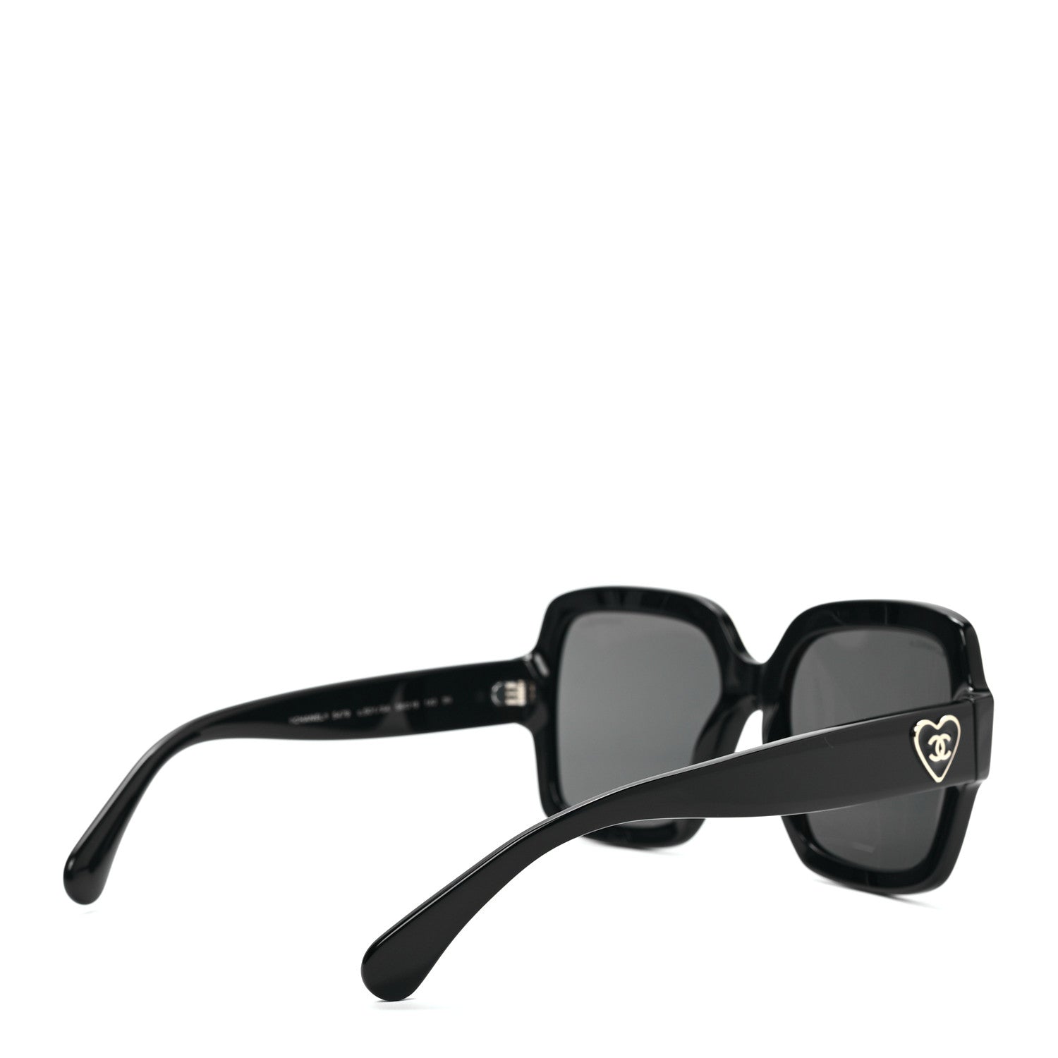 Chanel Acetate Square Heart Sunglasses 5479-A Black 8 of 14