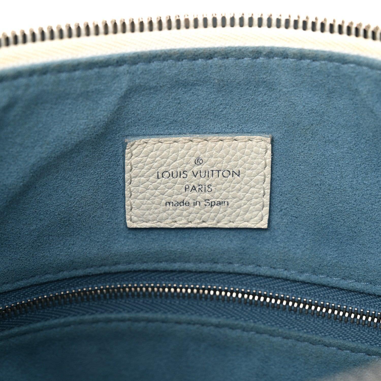 Louis Vuitton Mahina Beaubourg Hobo MM Snow Orage Blue 6 of 11