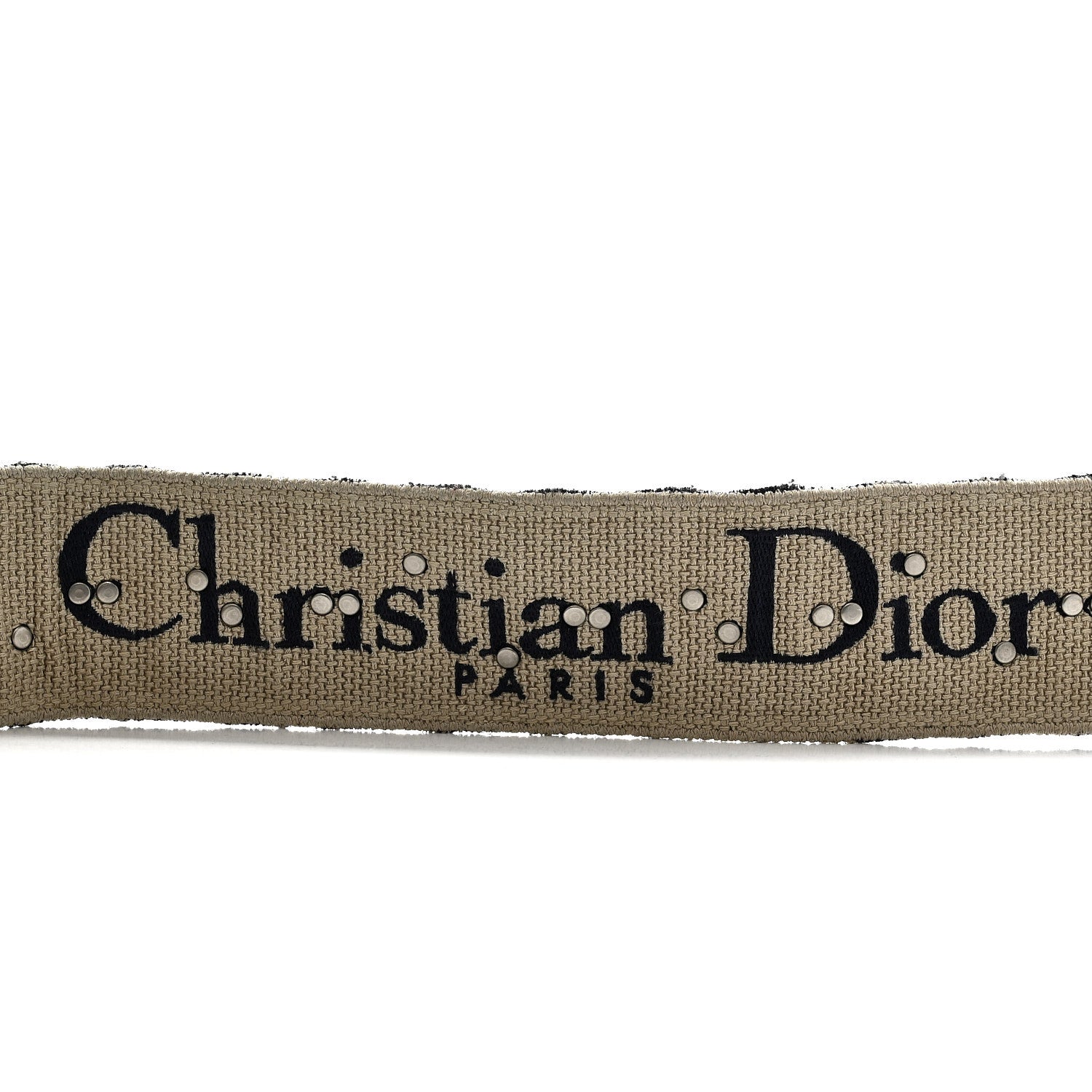 Christian Dior Oblique Studded Shoulder Strap Blue 3 of 5