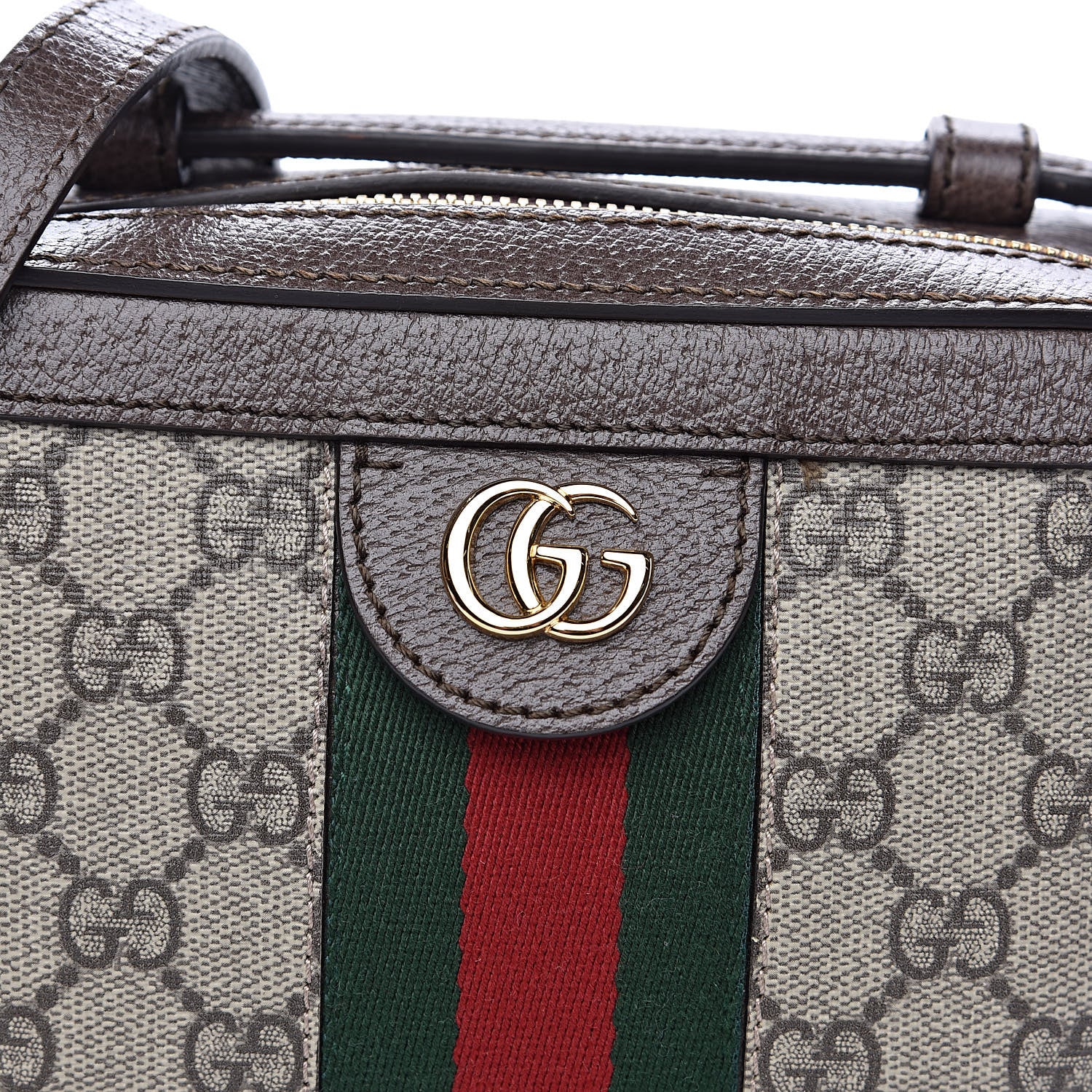 Gucci GG Supreme Monogram Mini Ophidia Top Handle Shoulder Bag Brown 8 of 10