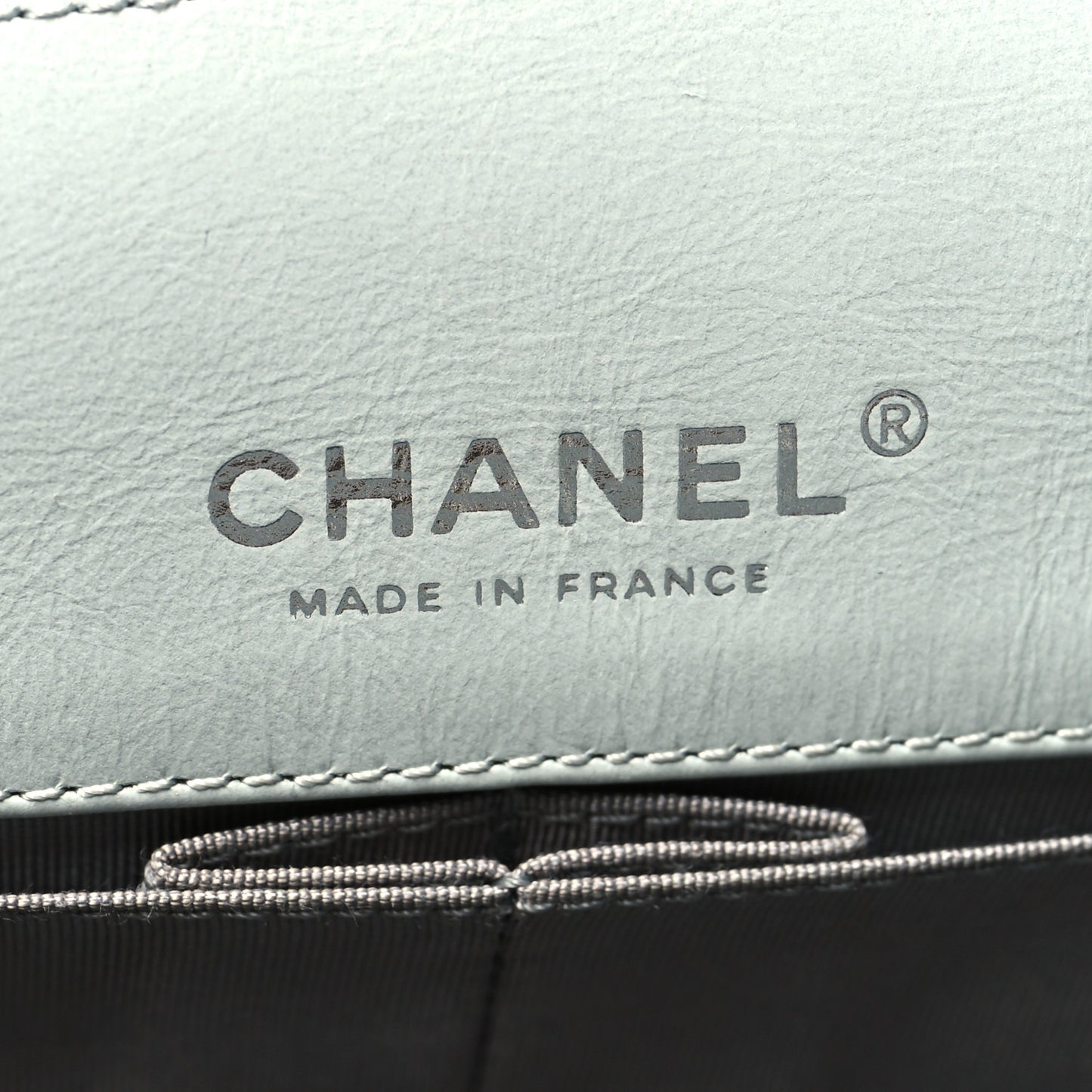Glazed Calfskin Quilted Surpique 2.55 Reissue Flap Light Blue