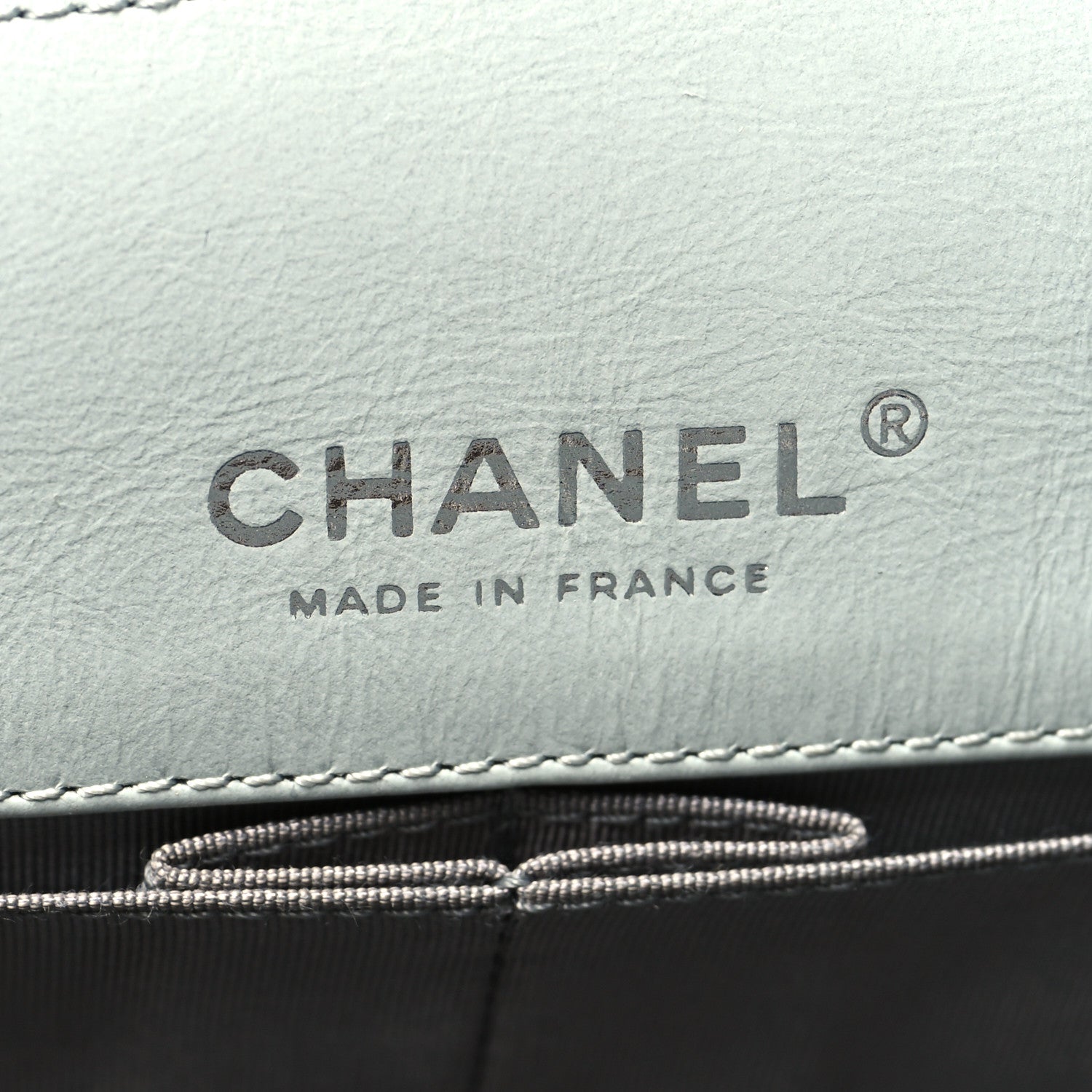 Chanel Glazed Calfskin Quilted Surpique 2.55 Reissue Flap Light Blue 6 of 12