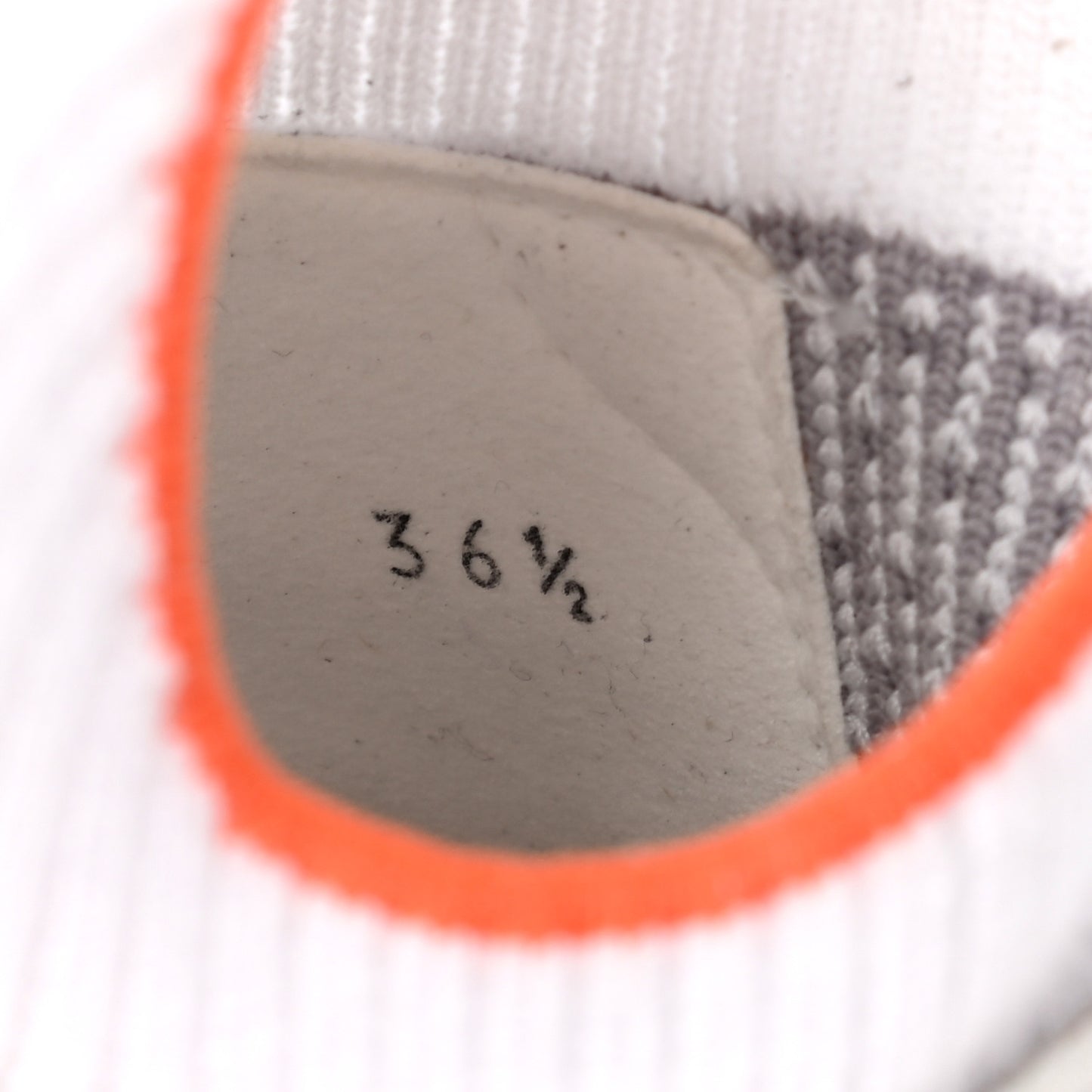 Knit Suede Goatskin Womens Crew Sneakers 36.5 White Gris