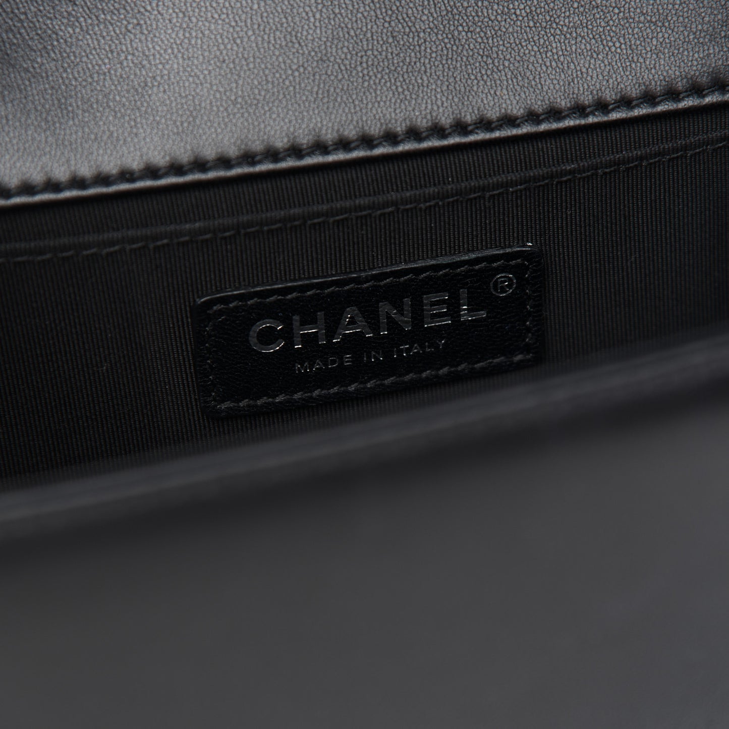 Lambskin Quilted Medium Boy Flap Black