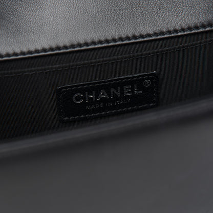 Chanel Lambskin Quilted Medium Boy Flap Black 6 of 9