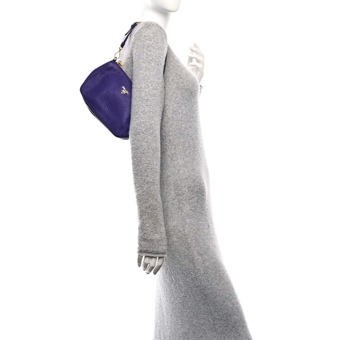 Vitello Daino Pochette Bag Viola