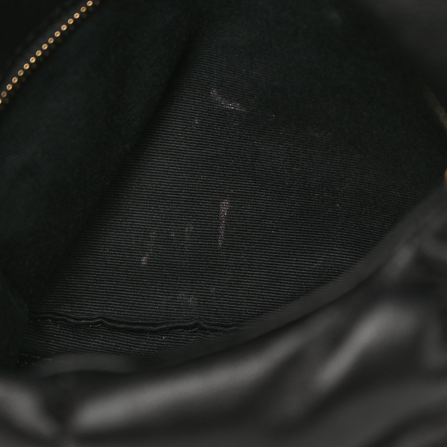 Lambskin Quilted Small Loulou Puffer Monogram Chain Satchel Black