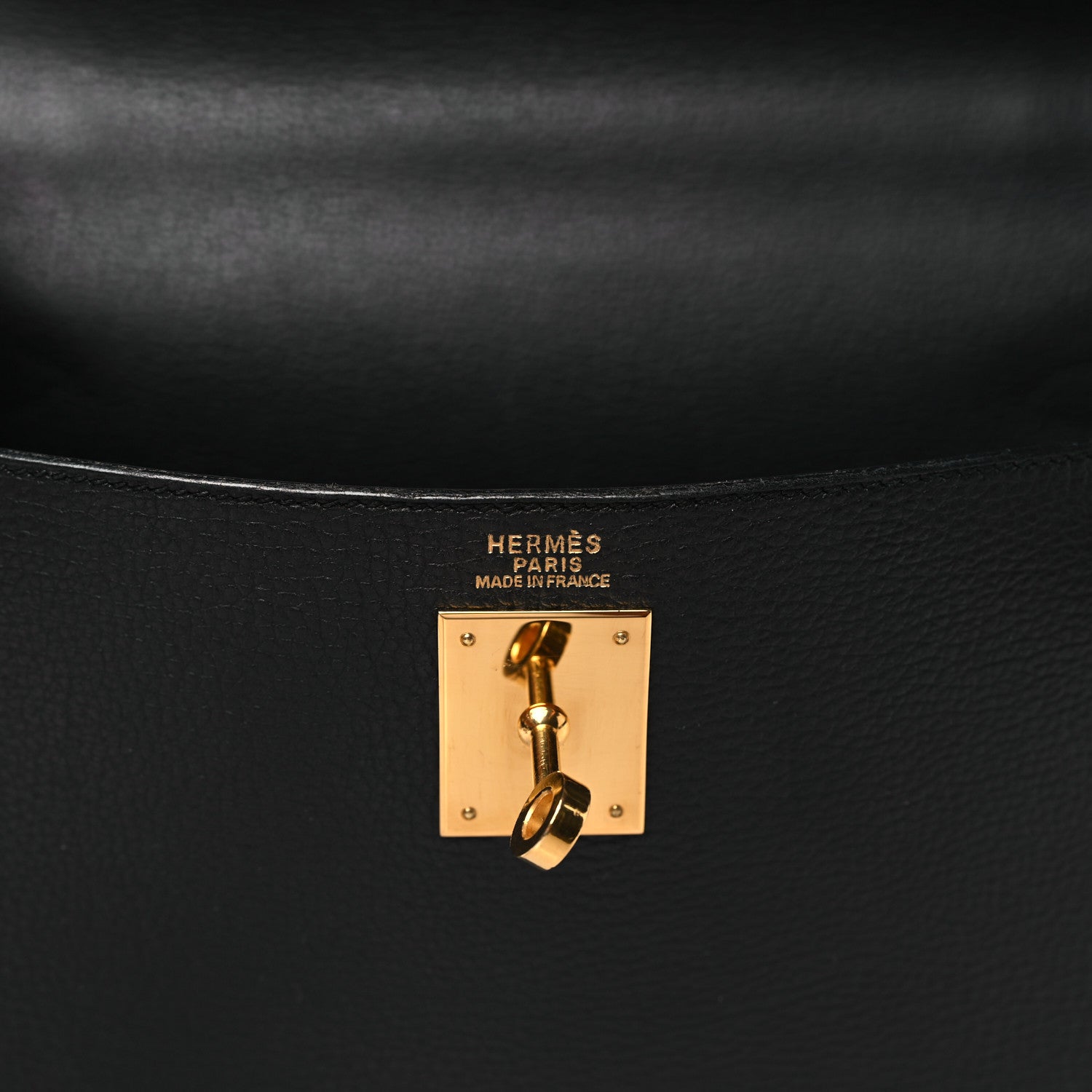 Hermes Vache Liegee Kelly Sellier 32 Black 6 of 12