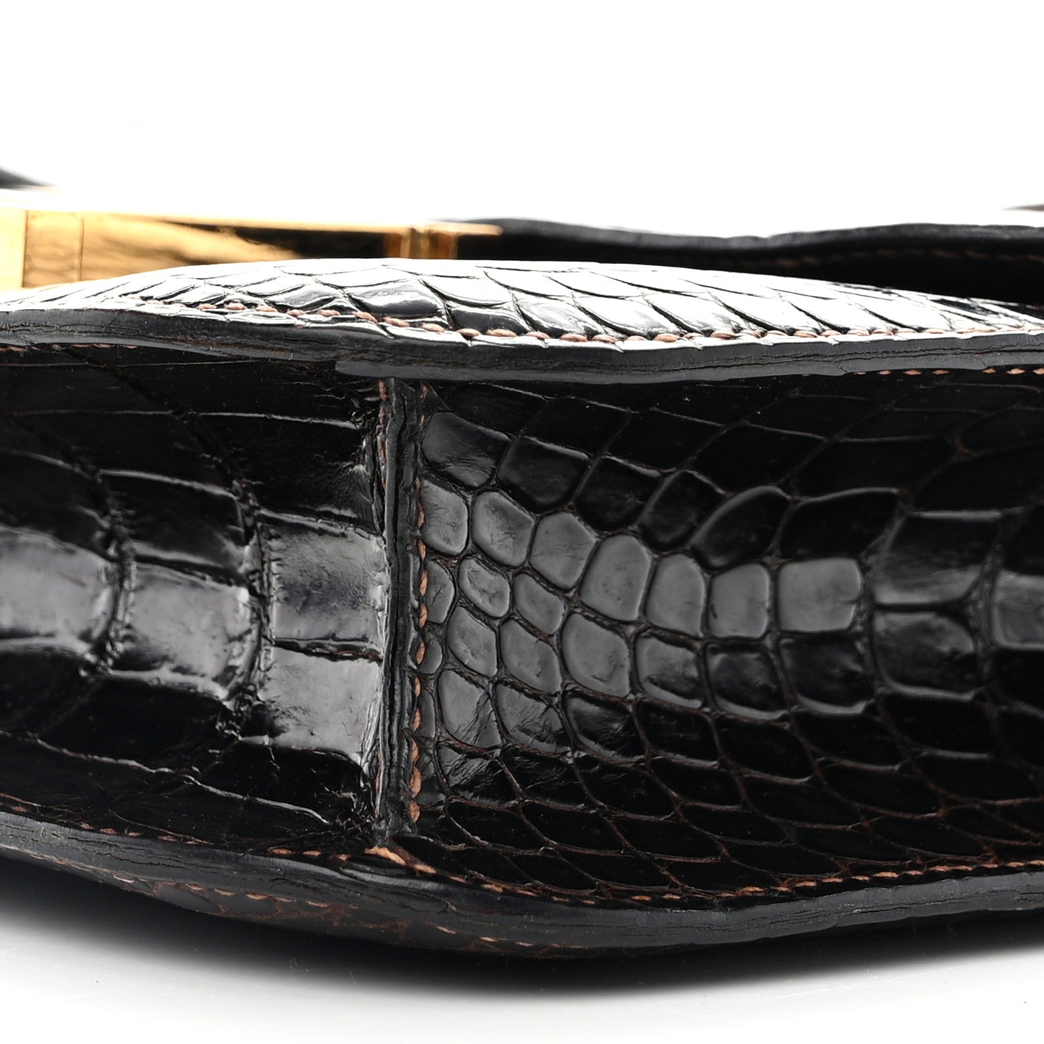 Hermes Shiny Niloticus Crocodile Constance 24 Havane 10 of 15