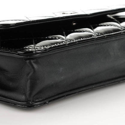 Chanel Patent Quilted Wallet On Chain WOC Black 5 of 11