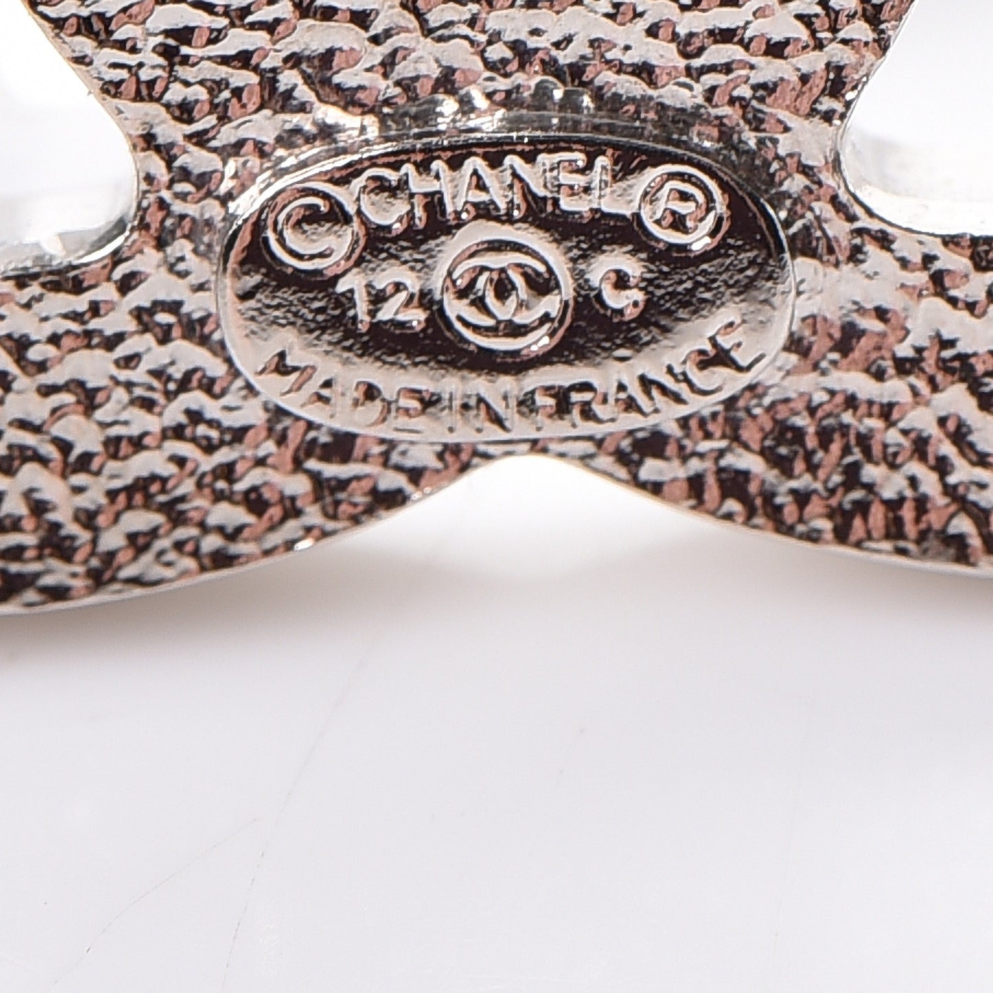 Strass Crystal CC Brooch Light Grey