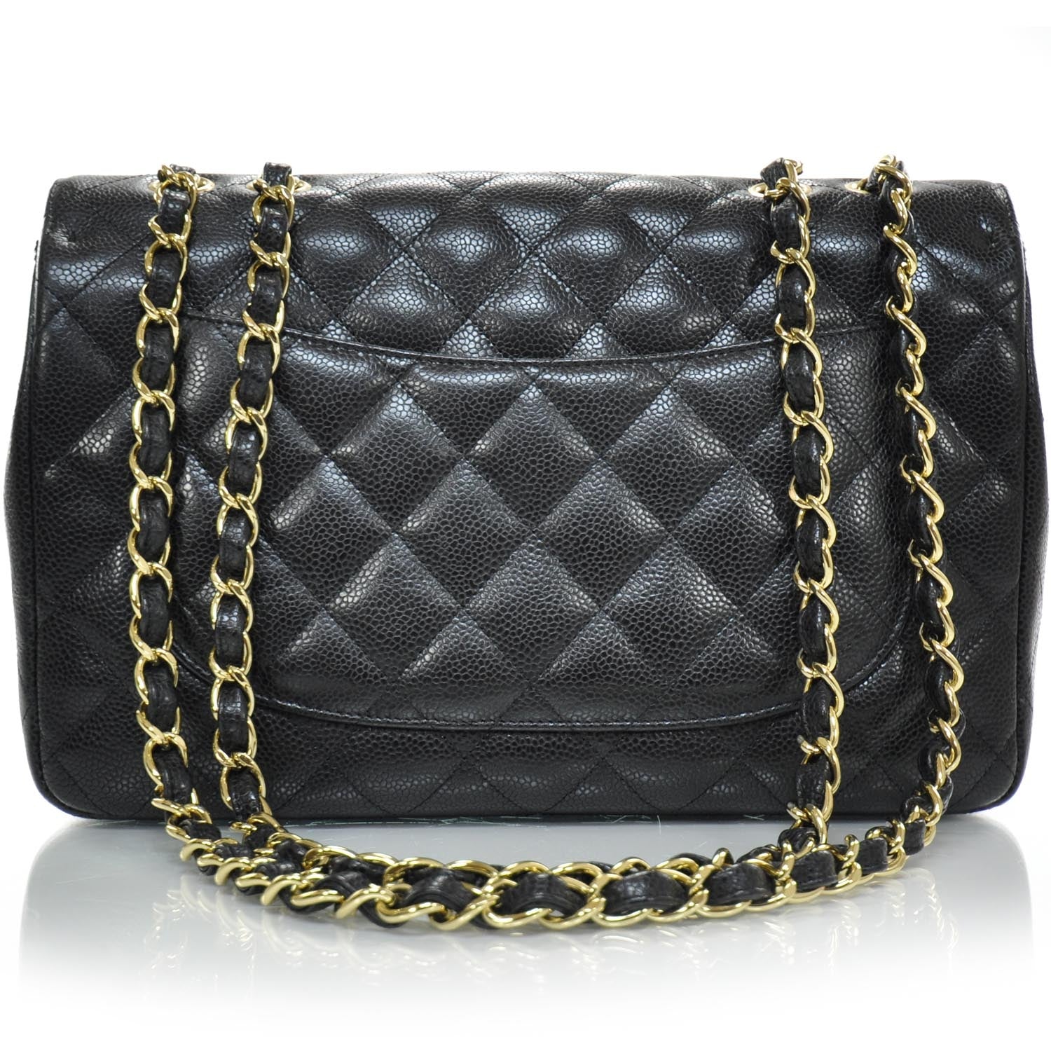 Chanel Caviar Quilted Jumbo Flap Black GHW 4 of 11