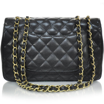 Chanel Caviar Quilted Jumbo Flap Black GHW 4 of 11