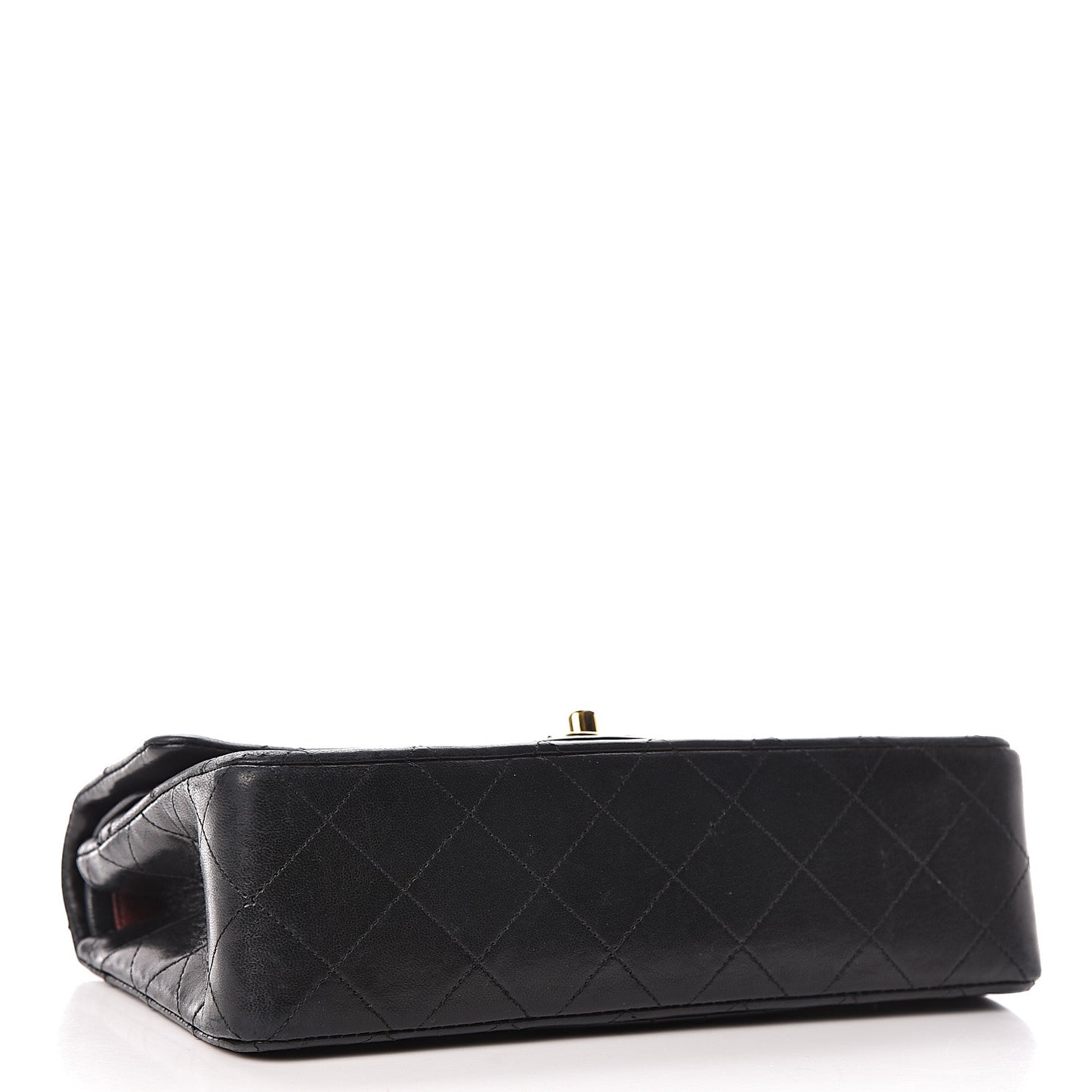 Lambskin Quilted Small Double Flap Black