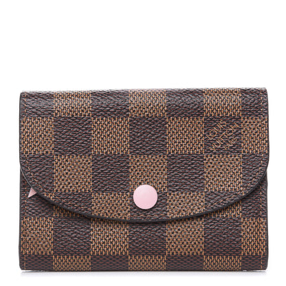 Louis Vuitton Damier Ebene Rosalie Coin Purse Rose Ballerine 1 of 9