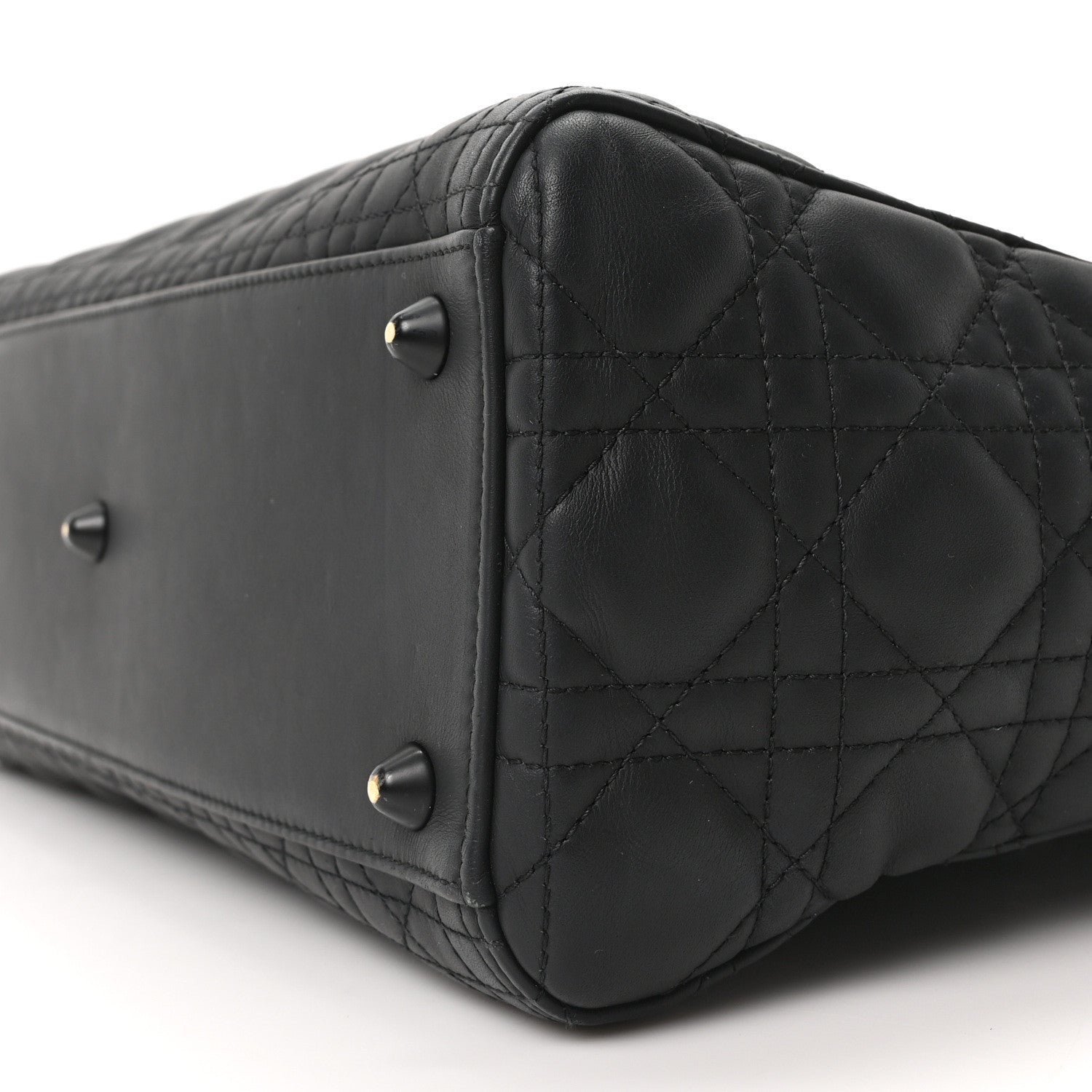 Christian Dior Ultra Matte Calfskin Cannage Large Lady Dior Black 10 of 10