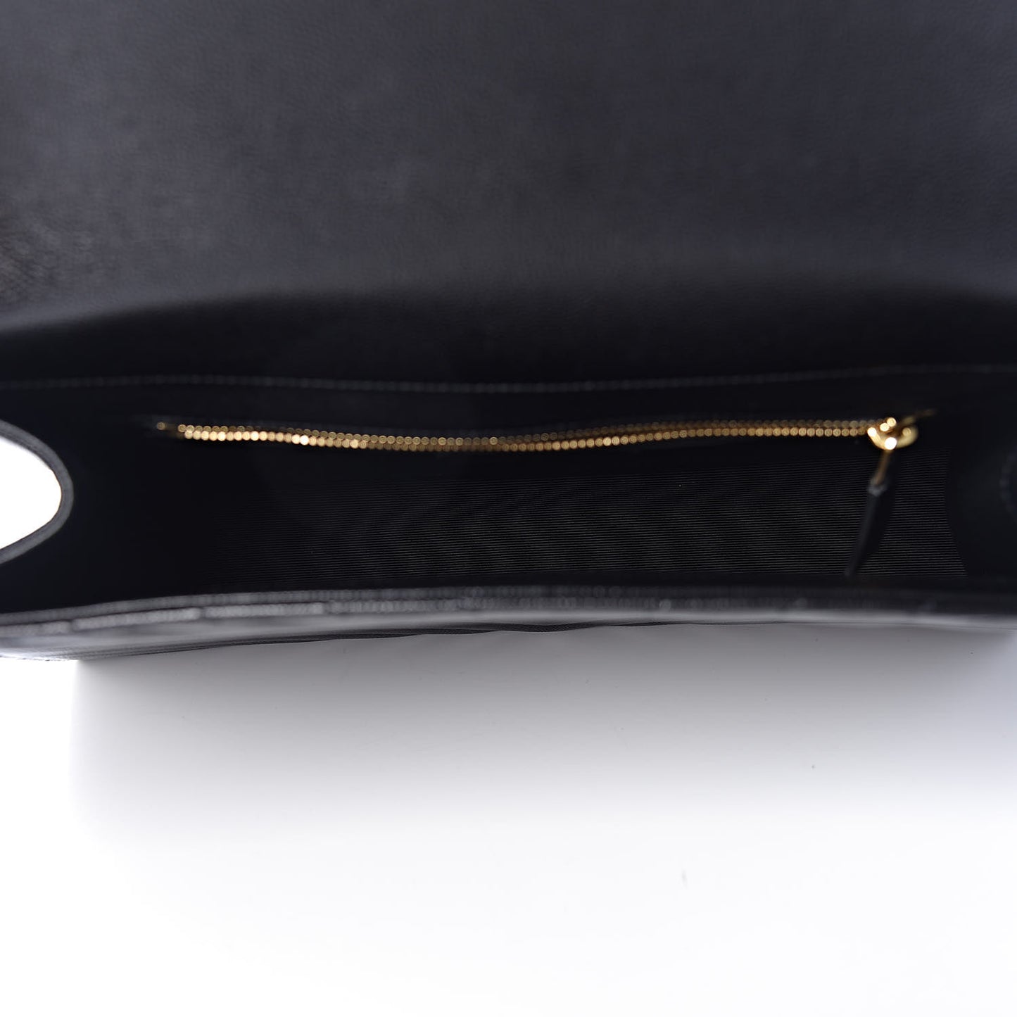 Grain De Poudre Matelasse Chevron Large Monogram Satchel Black