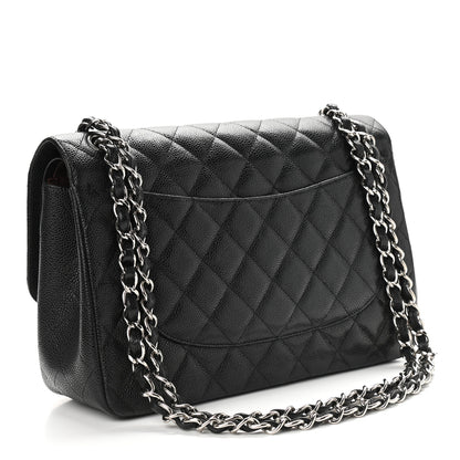 Chanel Caviar Quilted Jumbo Double Flap Black 3 of 11