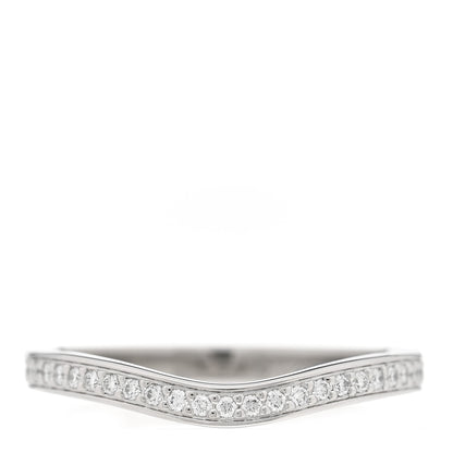 Cartier Platinum Diamond Ballerine Wedding Band Ring 51 5.75 1 of 4