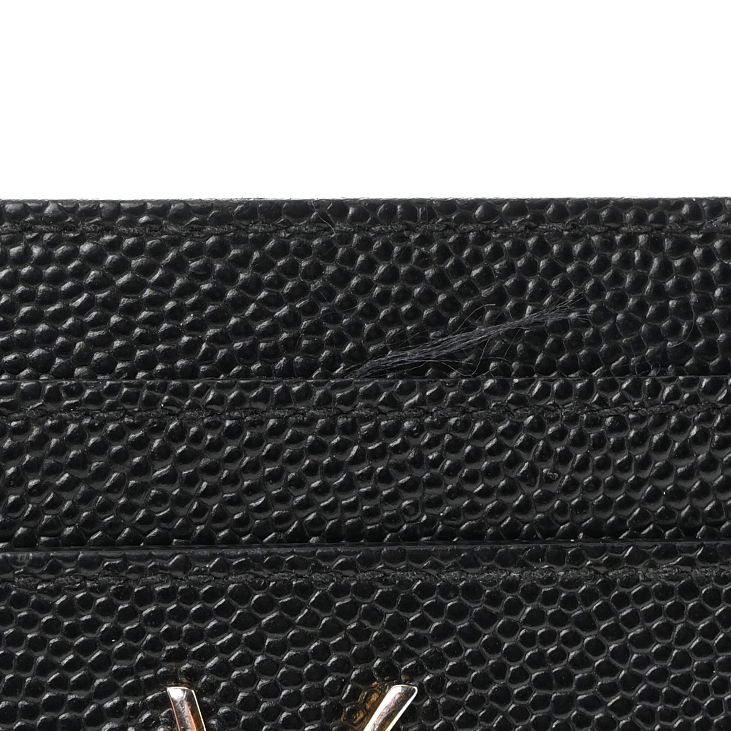 Saint Laurent Grain De Poudre Monogram Credit Card Case Black 9 of 9