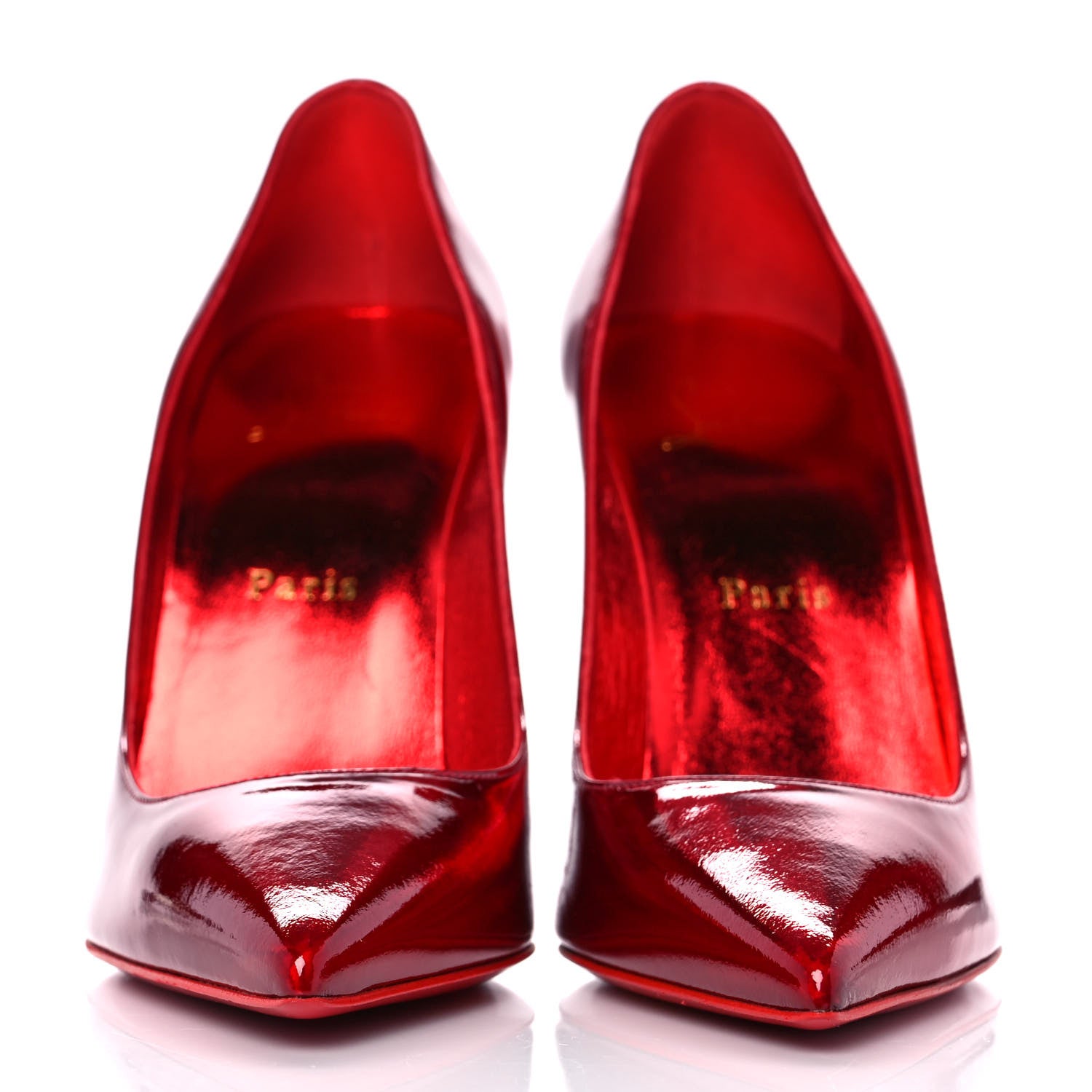Christian Louboutin Metallic Patent Psychic So Kate 120 Pumps 38