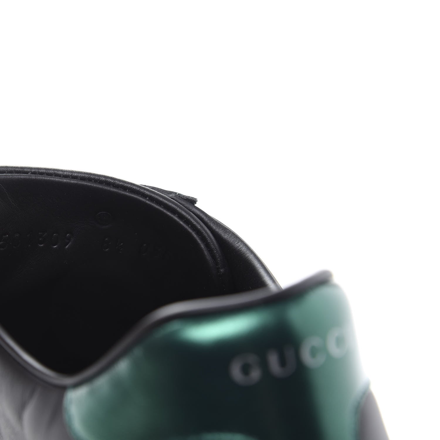 Gucci Calfskin Kingsnake Mens Ace Sneakers 8.5 Black Multicolor 9 of 10