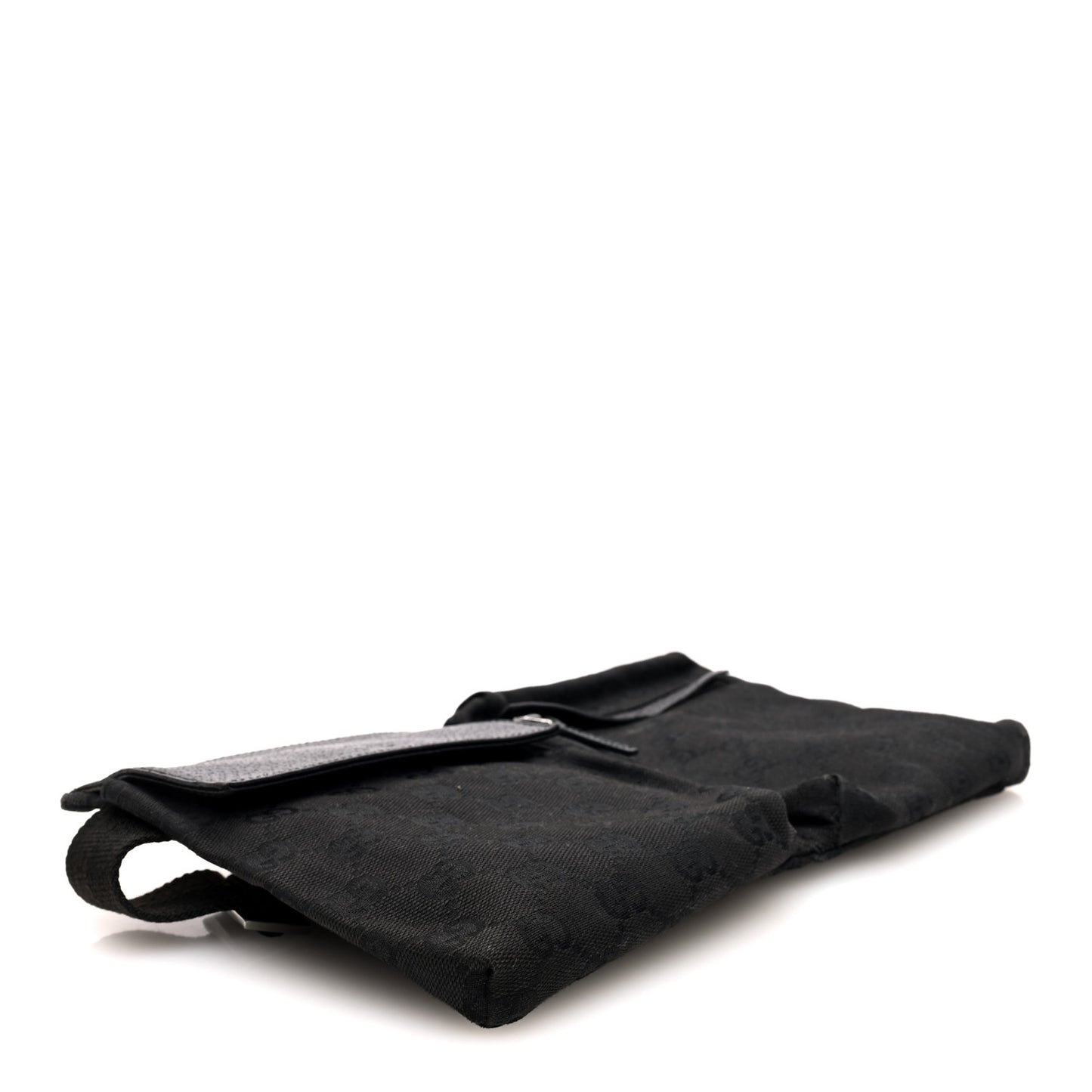 GG Monogram Double Pocket Belt Bag Black