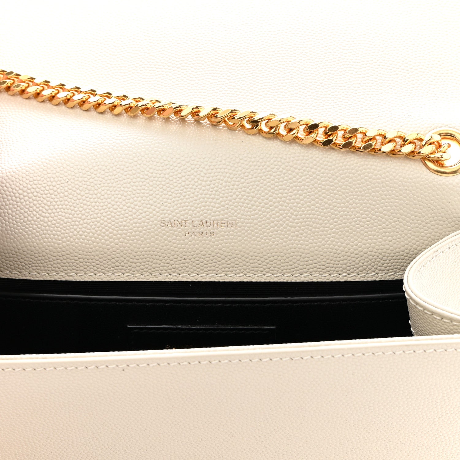 Saint Laurent Grain De Poudre Small Classic Monogram Kate Tassel Satchel Crema Soft 6 of 9
