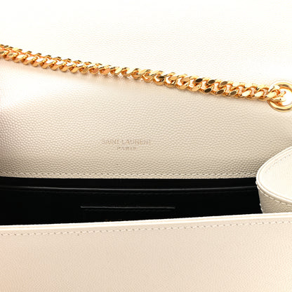 Saint Laurent Grain De Poudre Small Classic Monogram Kate Tassel Satchel Crema Soft 6 of 9