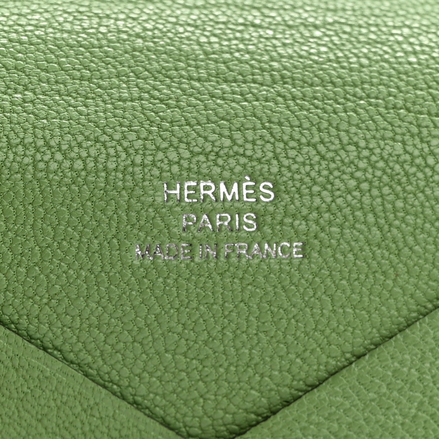 Hermes Chevre Mysore Calvi Card Case Vert Criquet 6 of 9