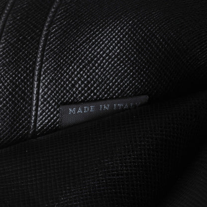 Prada Saffiano Quilted Zip Around Wallet Nero Black 8 of 9