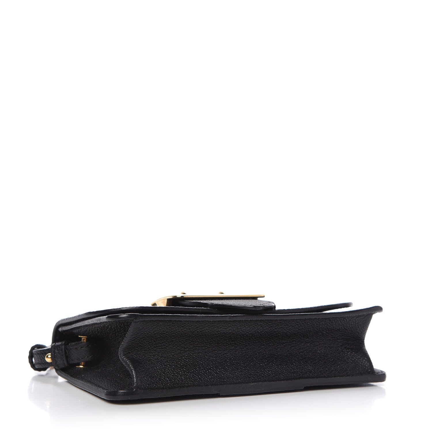 Burberry Grainy Calfskin House Check Small Buckle Bag Black 4 of 9