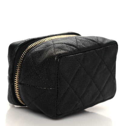 Chanel Caviar Quilted Mini Top Handle Vanity With Chain Black 4 of 9