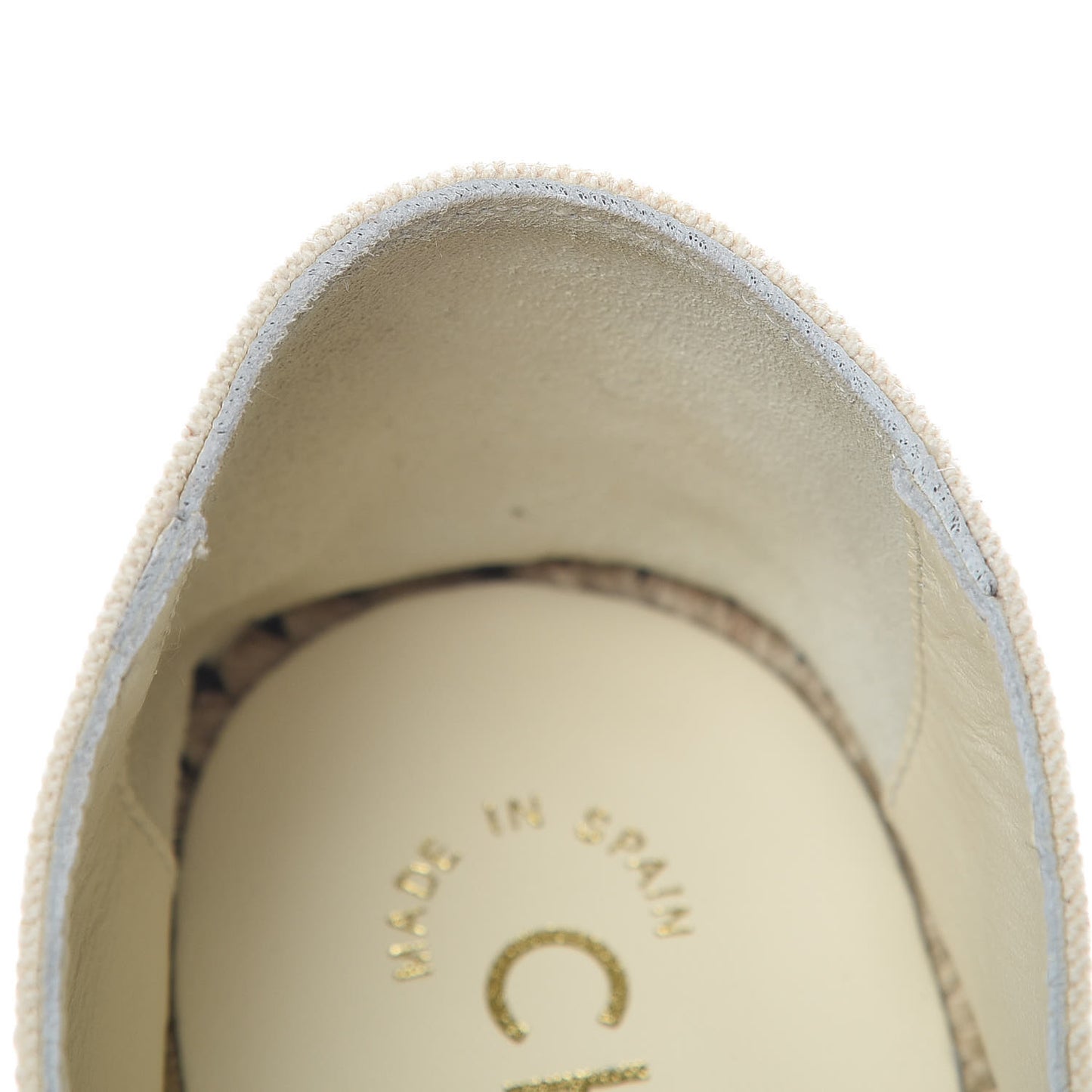 Fabric Biarritz CC Espadrilles 37 Beige Black