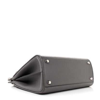 Gucci Grainy Calfskin Small Zumi Top Handle Bag Dusty Grey 4 of 12