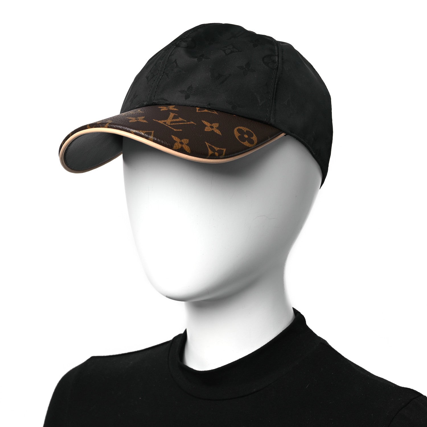 Louis Vuitton Polyester Silk Monogram LV Get Ready Cap L Black 2 of 12