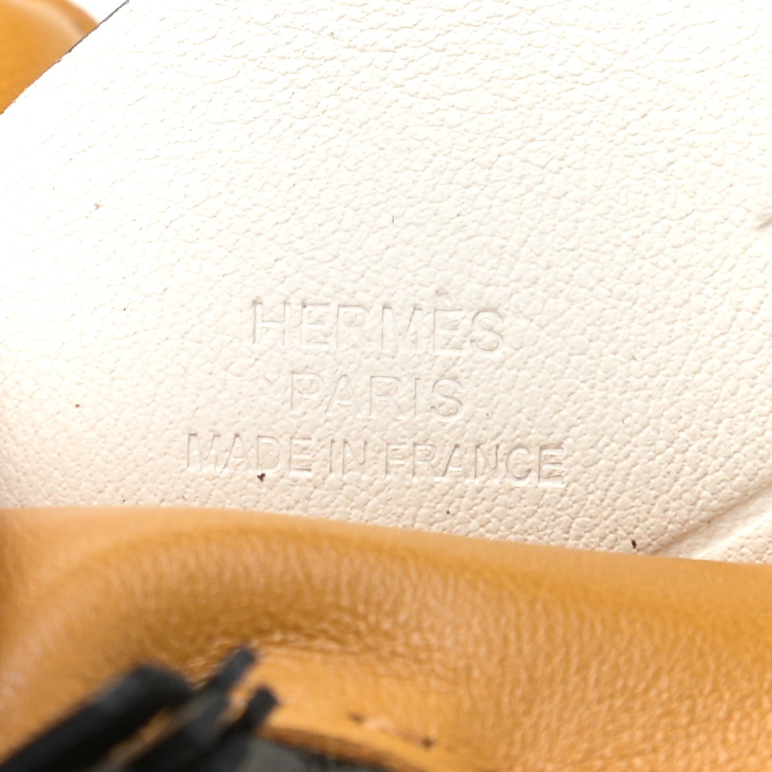 Hermes Milo Lambskin Grigri Rodeo Pegase Horse Bag Charm MM Sesame Black Nata 3 of 4