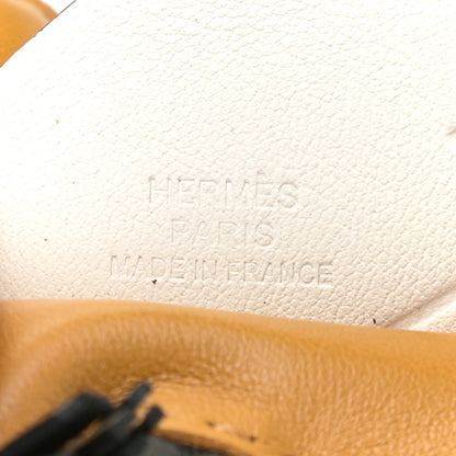 Hermes Milo Lambskin Grigri Rodeo Pegase Horse Bag Charm MM Sesame Black Nata 3 of 4