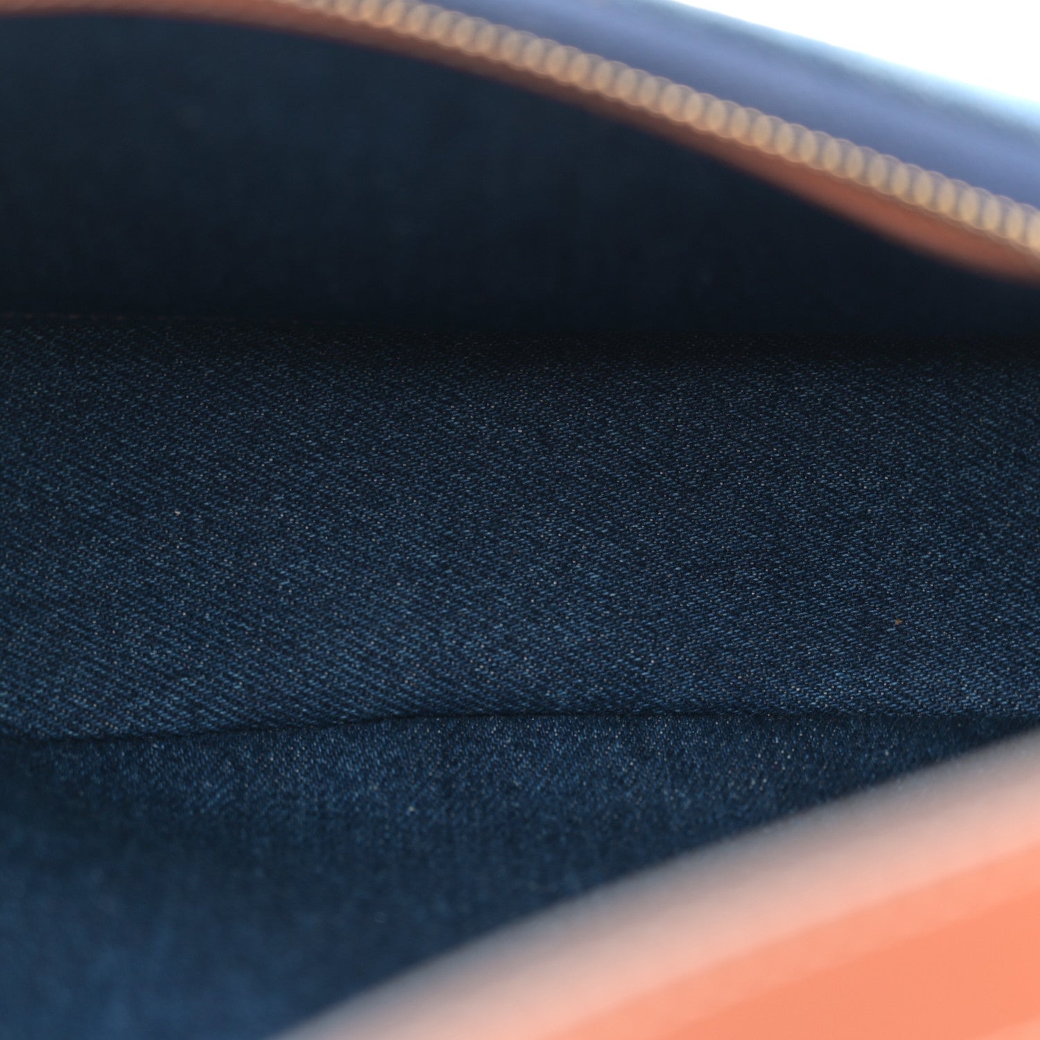 Celine Denim Ava Shoulder Bag Navy Tan 5 of 12