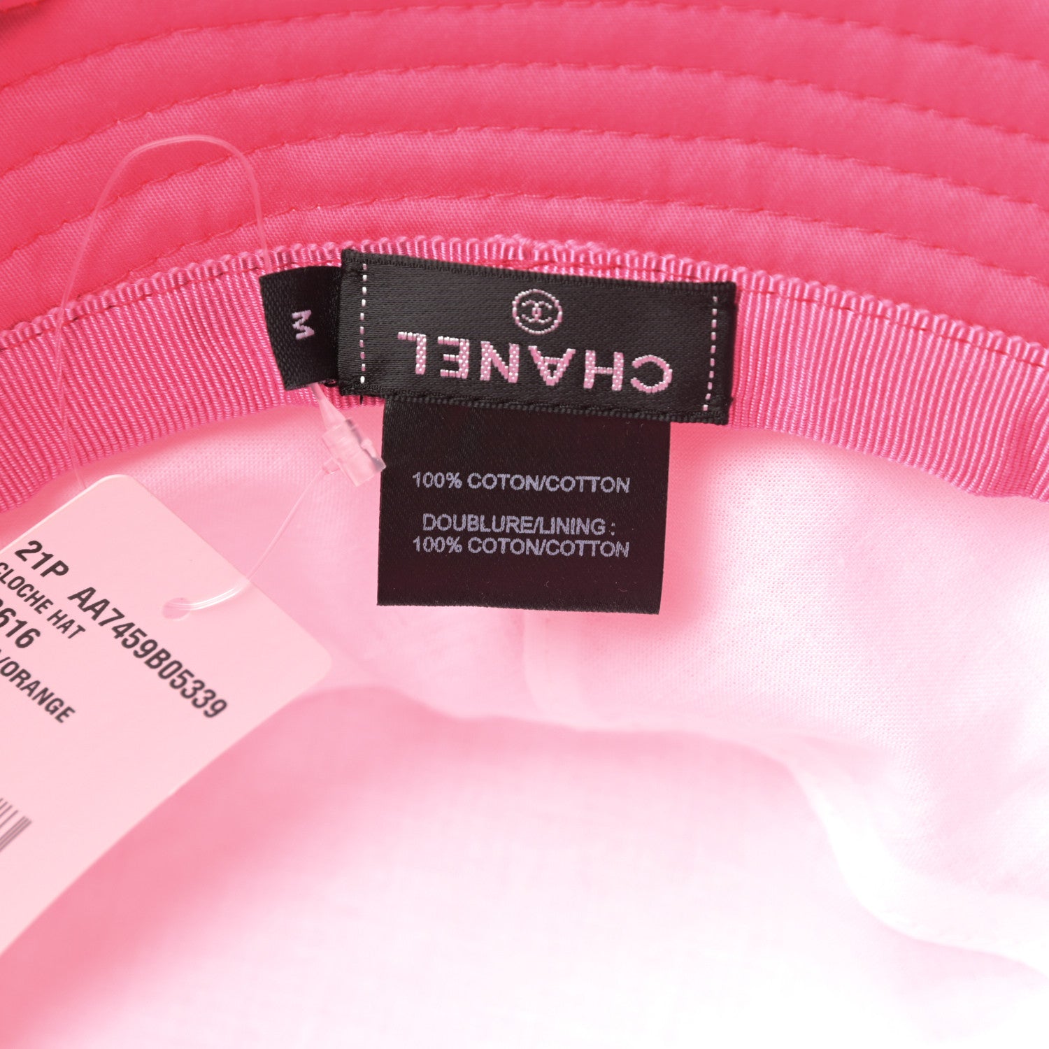 Chanel Canvas CC Bucket Hat L Pink 7 of 8