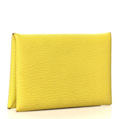 Hermes Chevre Mysore Calvi Card Case Lime 3 of 13