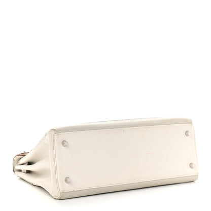 Hermes Swift Ghillies Kelly Retourne 32 White Gris Perle 3 of 17
