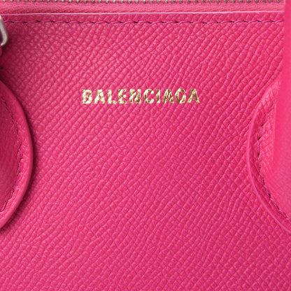 Balenciaga Signature Grained Calfskin Logo XXS Ville Top Handle Bag Fuchsia 6 of 11