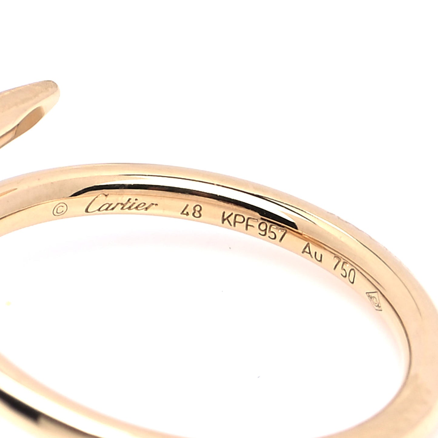 18K Yellow Gold Small Juste Un Clou Ring 48 4.5