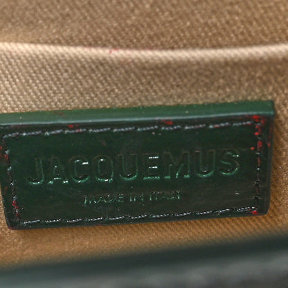 Jacquemus Calfskin Crocodile Embossed Le Chiquito Moyen Dark Green 6 of 9