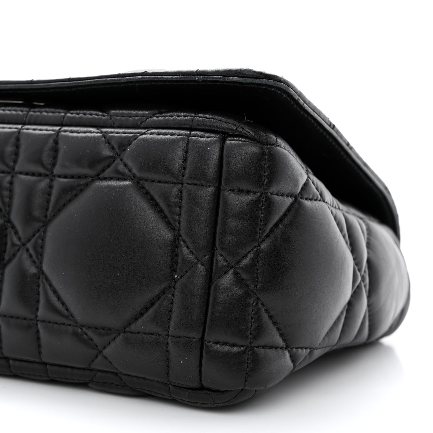 Christian Dior Calfskin Macrocannage Medium Caro Bag Black 10 of 10