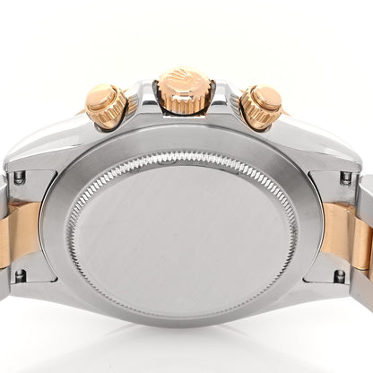 Rolex Stainless Steel 18K Yellow Gold Diamond 40mm Oyster Perpetual Cosmograph Daytona Watch White 116523 4 of 5